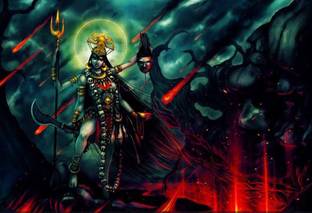 Digital Kali Maa Photo Wall Poster Print on Art Paper 13x19 Inches Paper Print