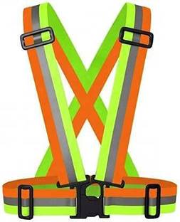 Themujtaba High Visibility Protective Safety Reflective Multi Cross Belt Safety Jacket