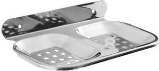 Prestige Premium Stainless Steel Oval Double Soap Dish Soap Holder Pack Of 1