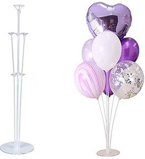 3A Featuretail 2pc Set Balloon Stand, Balloon Holder with 7 Sticks, 7 Cups and 1 Balloon Base