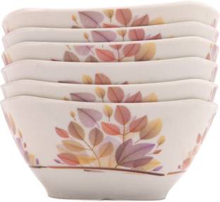 BATANIYA Melamine Serving Bowl Brown Leaves Designer