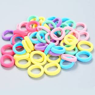 Myra Collection 100 pcs Mini Hair Rubber Bands Multi Colored Elastic Cotton Stretch Hair Ties Rubber Band