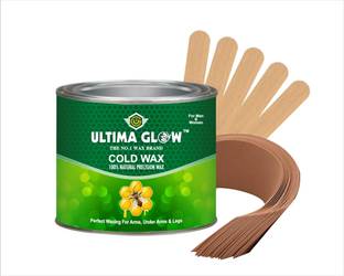 Ultima glow cold wax 599.14 gram for smooth and Organic waxing on arms, legs and under arms strips and sticks Wax