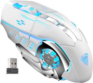 coolcold T-Wolf 2.4Ghz Wireless Gaming Mouse Rechargeable, RGB Mice Wired Ambidextrous Optical  Gaming Mouse