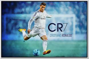 Cristiano Ronaldo 4 ON FINE ART PAPER HD QUALITY WALLPAPER POSTER Fine Art Print