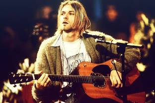 Kurt Cobain ON FINE ART PAPER HD QUALITY WALLPAPER POSTER Fine Art Print