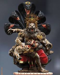 Lord Narasimha Avatar Poster Photographic Paper