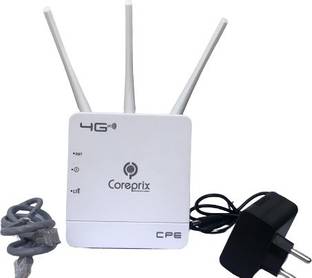 CPE MASTEL Jio Router WiFi 4G Device Dongle, Support All sim Cards 4G Router 2.4 GHz 100 Mbps Wifi Speed Dual Band External Antenna MiFi (Sim Based)