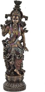 Ishu handi artistic Bronze Radha Maa Murti/Statue for home temple decoration Decorative Showpiece  -  37 cm
