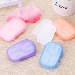 umis creation Mini Washing Paper Soap Box For Travel Toiletry (pack of 2)