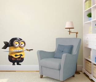 Crown Decals 53 cm decorative minion with sword wall sticker Self Adhesive Sticker