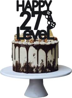 Festiko Festiko Level 27th Birthday Cake Topper for Men 27 Cake Topper