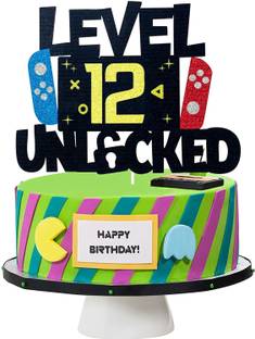 Festiko Festiko Level 12 Unlocked Video Game Cake Topper - Cake Topper