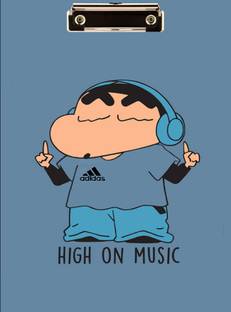 BPDESIGNSOLUTION High On Music Digital Reprint Clipboard Exam Pad (14x9.5 Inches) Premium Quality