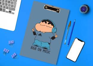 Creative Print Solution Shin Chan High on music Reprint Clip Board Exam Pad (14x9.5 Inches)