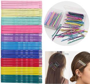 Myra Collection 50pc color Counts Bobby Hair Pins Colorful Rubber Hair Pin