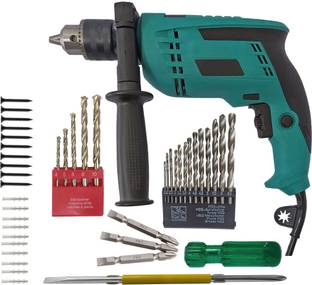 DUMDAAR 850W 13mm Drill machine with 5pc M. 13pc HSS Ph2 bit Screwdriver 20pc Giti Screw Pistol Grip D...