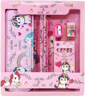 Definite Art and craft 12 in 1 Unicorn Kids Stationery Set for Birthday, Return Gifts etc