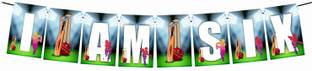 Balloonistics Cricket Theme I Am 6 Happy Birthday Banner for Background and Theme Party Banner