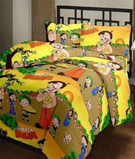 Anvit Creation 180 TC Polyester Single Printed Flat Bedsheet