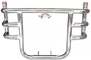 WHEETOYKART Chrome 3 Bend Metal Bar-Rod Front Airfly Leg Guard for Royal Enfield Classic 350 Bike Crash Guard