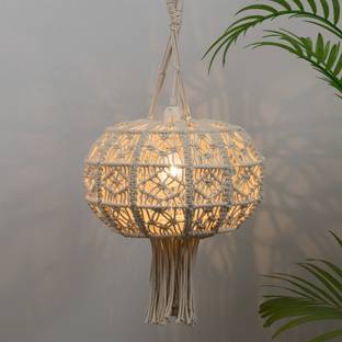 Homesake Hand-Woven Chandelier Hanging Lamp,Boho Drum Pendant Modern Lampshade for Decor Pendants Ceiling Lamp