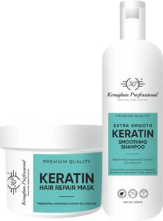 Keraglam Professional Keratin Smoothing Shampoo and Hair Mask (Combo)