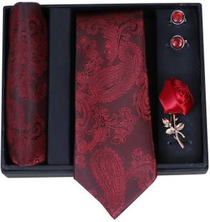 RANDOM STRIPE Satin Tie & Cufflink