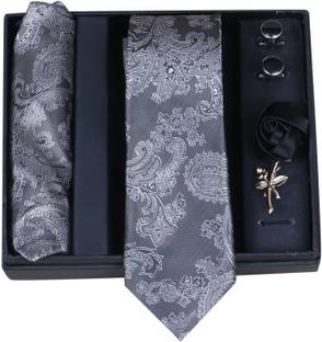 RANDOM STRIPE Satin Tie & Cufflink