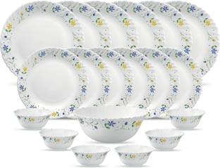 LAOPALA Pack of 19 Opalware Diva Classique Collection Twilight Bouquet Dinner Set
