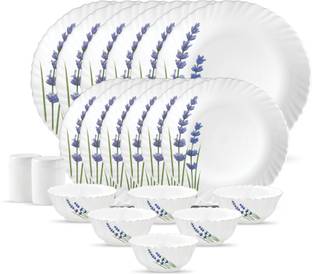 LAOPALA Pack of 20 Opalware La Opala Novo English Lavender Dinner Set of 20 Pcs Dinner Set