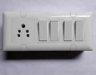 supriya Switch Socket Combined Box (Modular) SIZE-6M | ONLY for Wall Mounted Wall Plate