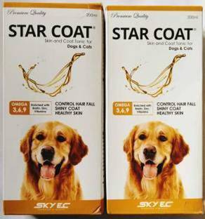 skyec Sky EC Star Coat Skin and Tonic Supplement Enriched with Omega and Biotin for Dogs and Cats - Pack of 2 Pet Health Supplements