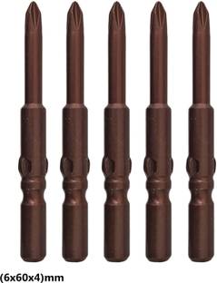 DUMDAAR Heavy Electric Screw driver Magnetic 5 bits Size (6x60x4)mm Screwdriver Bit Set