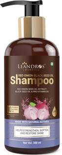 leandros Black Seed hair shampoo Extracts - Controls Hair Fall - 300 ml