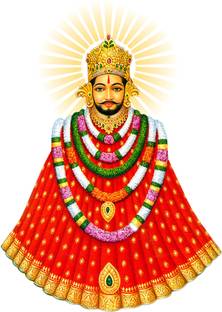 Decoration Stickers 48 cm Shri Khatu Shyam Ji Self Adhesive Sticker