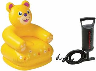 littlewish Happy Animal Shape PVC Inflatable Sofa Chair with Hand Air Pump (Chair & Pump)