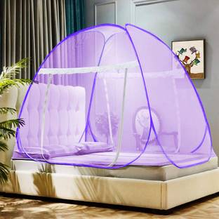 Aetrius Polyester Adults Washable Foldable - Free Saviours With Colourfull Fabric Mosquito Net