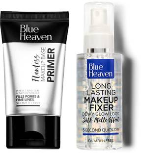 BLUE HEAVEN Flawless Makeup Base (18g) & Long Lasting Makeup Fixer(60g) Primer  - 78 ml