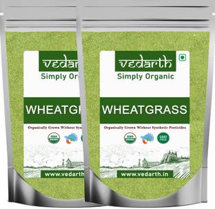 Vedarth Organic WheatGrass Powder Super food for healthy Living (100 Gram X 2 Pack)