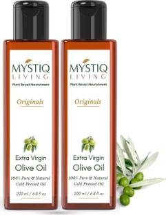 Mystiq Living Extra Virgin Olive Oil (100% Pure & Cold Pressed ) For Skin, Hair & Body Massage