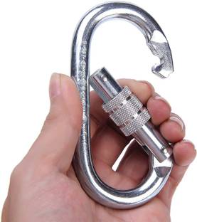 The Yogis Stainless Steel Snap Hook Carabiner Screw 10mm for Ropes, Hiking Connecting Link Locking Carabiner