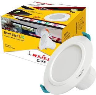 KLICK 6 Watt Round LED Slim Ceiling Light for Home, Offices (Off White Color,1 Pcs) Recessed Ceiling Lamp