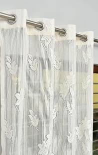 Fabrilia 213 cm (7 ft) Net Semi Transparent Door Curtain (Pack Of 2)