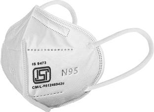 CareDone N95 ISI Mark/BIS Certified Face Mask FFP2(White,Packof5)With HeadMask Extender. Cloth Mask With Melt Blown Fabric Layer