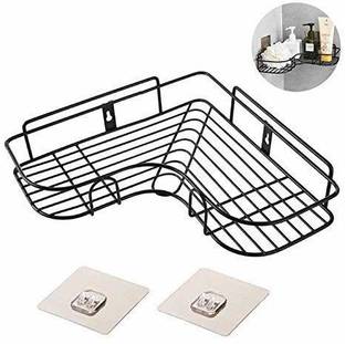 FLIPXEN Bathroom Storage Rack Corner, Steel Bathroom Corner Shelf Organizer Storage Iron Wall Shelf