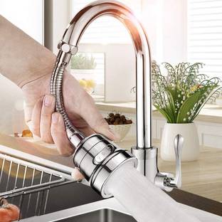 यांची 360° Rotatable Kitchen Faucet Sprayer Head, Anti -Splash Tap Booster Shower and Water Saving Faucet with 3 Modes Adjustment for Kitchen स्वास्थ्य  नल