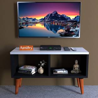 Furnifry TV Table for Home Living Room/2 Decker TV Stand/TV Console Table Storage Shelves Engineered Wood TV Entertainment Unit