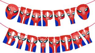 ZYOZI Spiderman Happy Birthday Banner Perfect for Superhero Lovers Party Decorations Banner