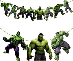 ZYOZI Hulk Character Banner Perfect for Superhero Lovers Party Decorations Banner